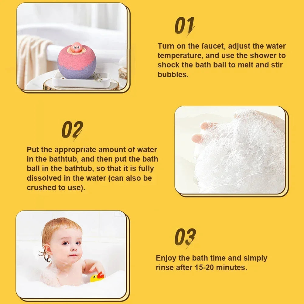 Mild Toy Bath Salt Ball Essential Oil Bath Bubble Ball Aromatic Moisturizing Nourishing Skin Care Shower Ball Body Cleansing