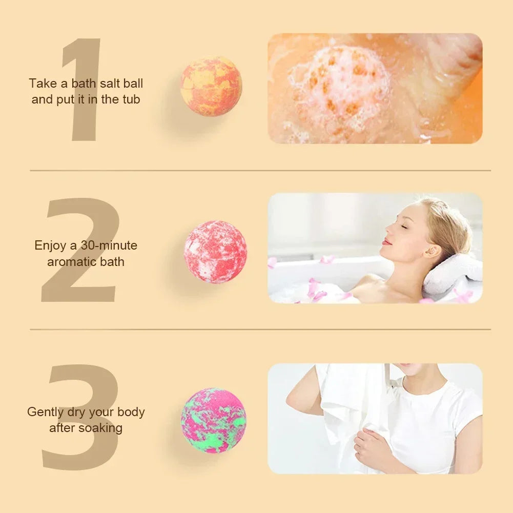 Natural Moisturizing Bath Bomb Gift Set for Christmas & Birthdays