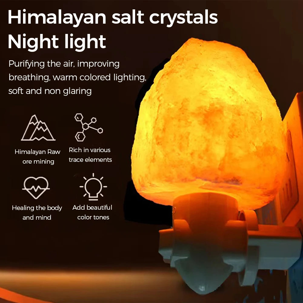 Himalayan Salt Lamp-E5 LED Night Light-Home Décor Air Purifying