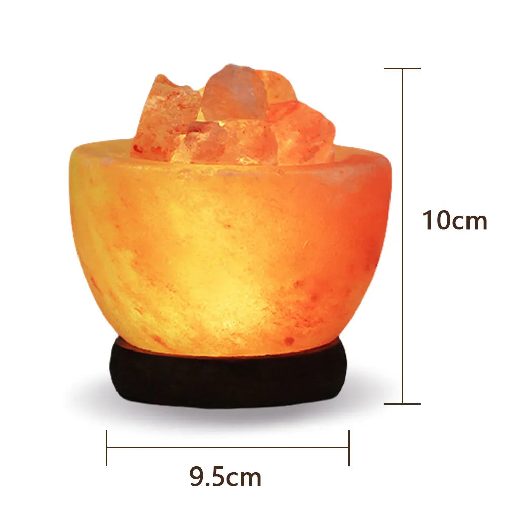 Himalayan Salt Lamp Crystal Salt Rock Light with Base Crystal Salt Light LED Atmosphere Lamp Home Decor Bedroom Decoration