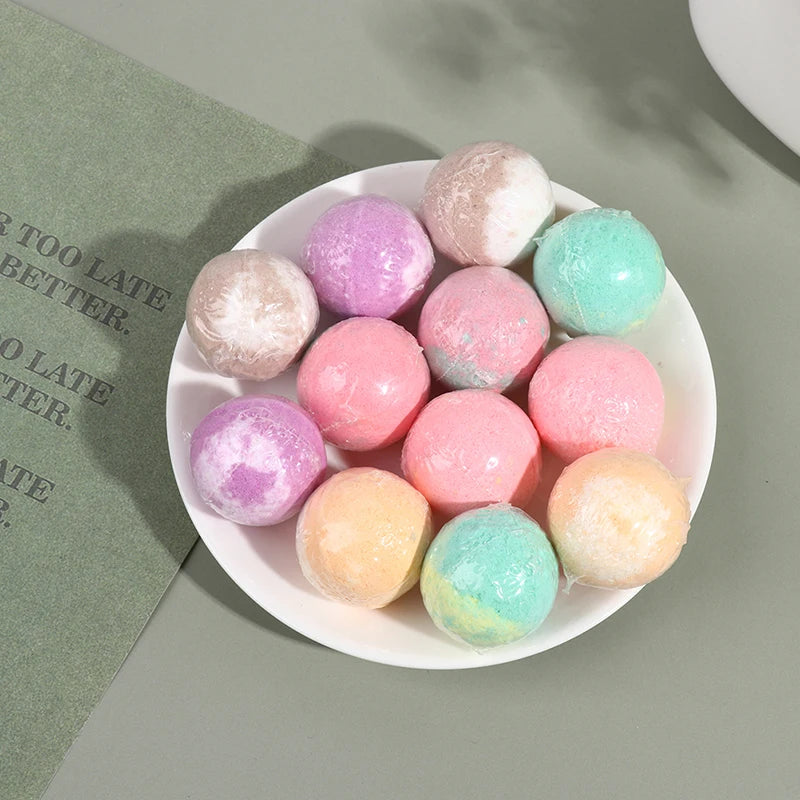 12pcs Natural Mini Handmade Bath Bombs Set – Moisturizing Foot Spa Bombs with Essential Oils for Dry Skin | Relaxing Scent Organic Bath Gift | Bath & Body Works