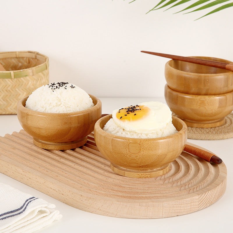 Large Wooden Salad Bowl Set – Natural Bamboo & Wood Salad Bowls for Home and Kitchen