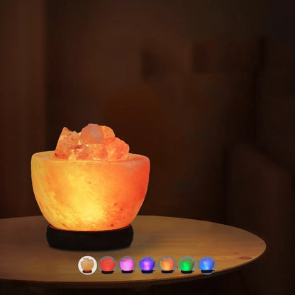 Himalayan Salt Lamp Crystal Salt Rock Light with Base Crystal Salt Light LED Atmosphere Lamp Home Decor Bedroom Decoration