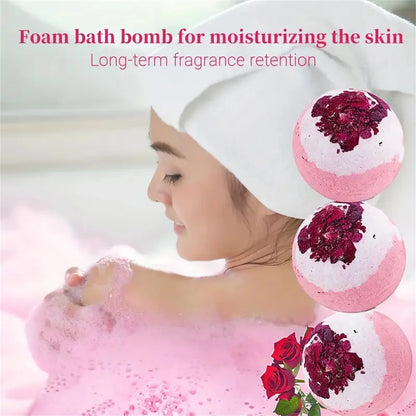 Handmade Bath Bomb Set – Moisturizing & Peeling Skin Care Bath Balls with Essential Oils & Bath Salts | Relaxing Bubble Ball Gift | Bath & Body Works