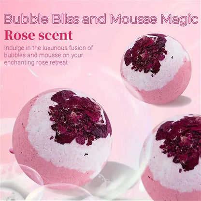 Handmade Bath Bomb Set – Moisturizing & Peeling Skin Care Bath Balls with Essential Oils & Bath Salts | Relaxing Bubble Ball Gift | Bath & Body Works