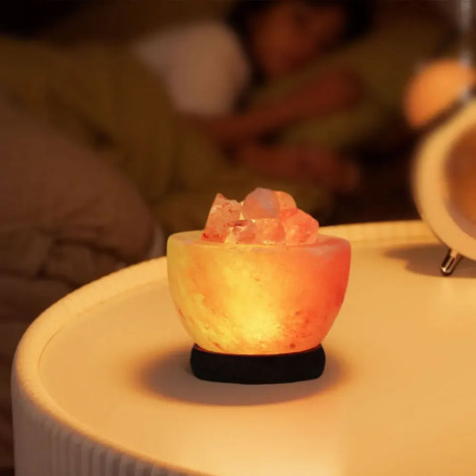 Himalayan Salt Lamp Crystal Salt Rock Light with Base Crystal Salt Light LED Atmosphere Lamp Home Decor Bedroom Decoration