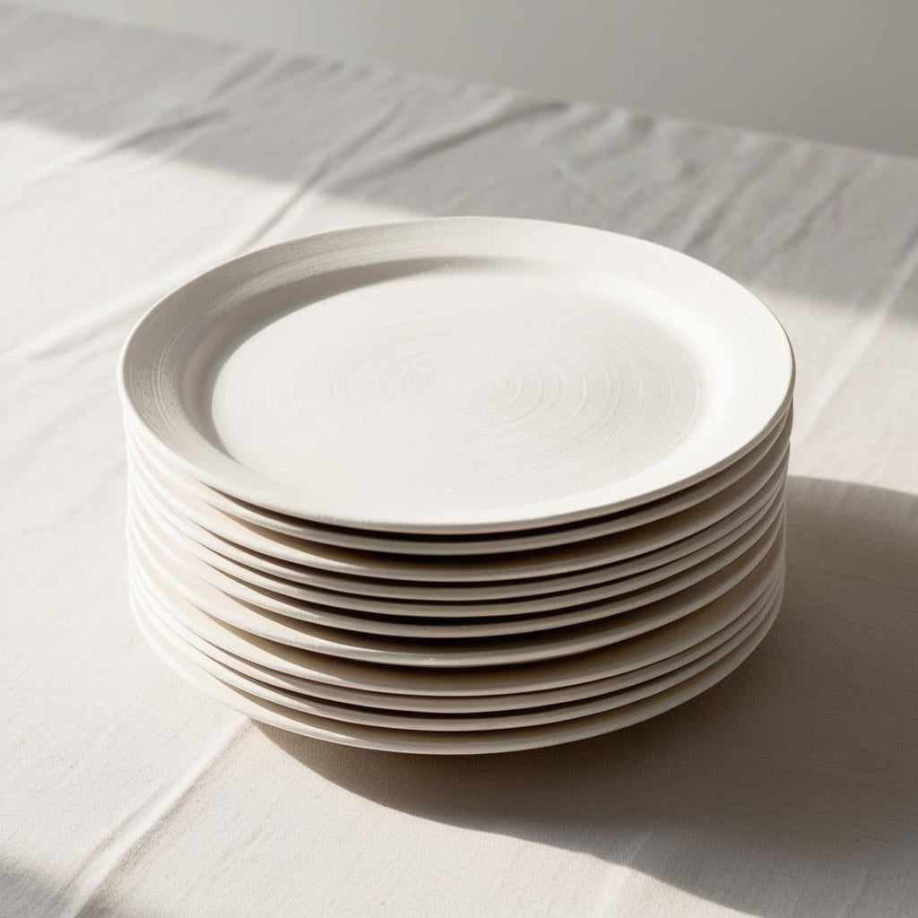 Eco-Friendly 9" Bagasse Disposable Plates – 100% Biodegradable, Compostable & Sturdy Sugarcane Tableware (Pack of 100)