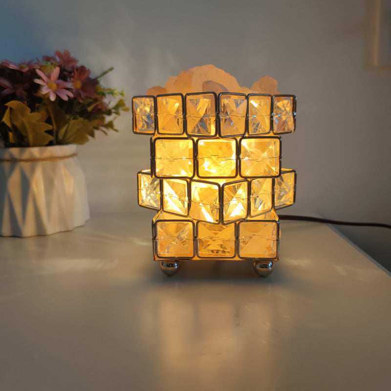 Himalayan Crystal Salt Lamp – Natural Air Purifier & Home Décor