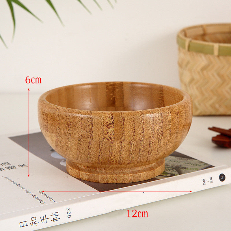 Large Wooden Salad Bowl Set – Natural Bamboo & Wood Salad Bowls for Home and Kitchen